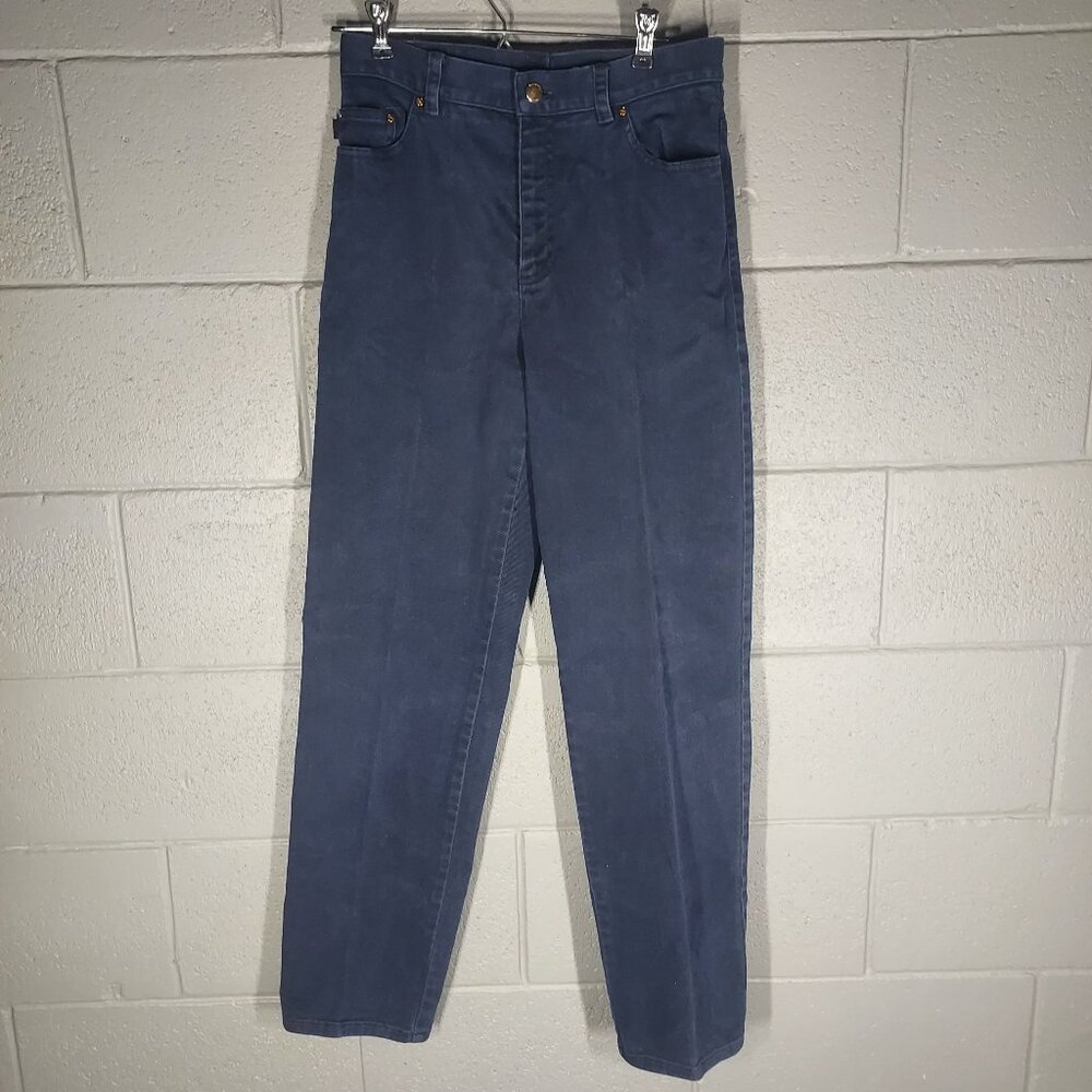 Ralph Lauren Jeans Women's Straight Leg Dark Blue Jeans - Size 4